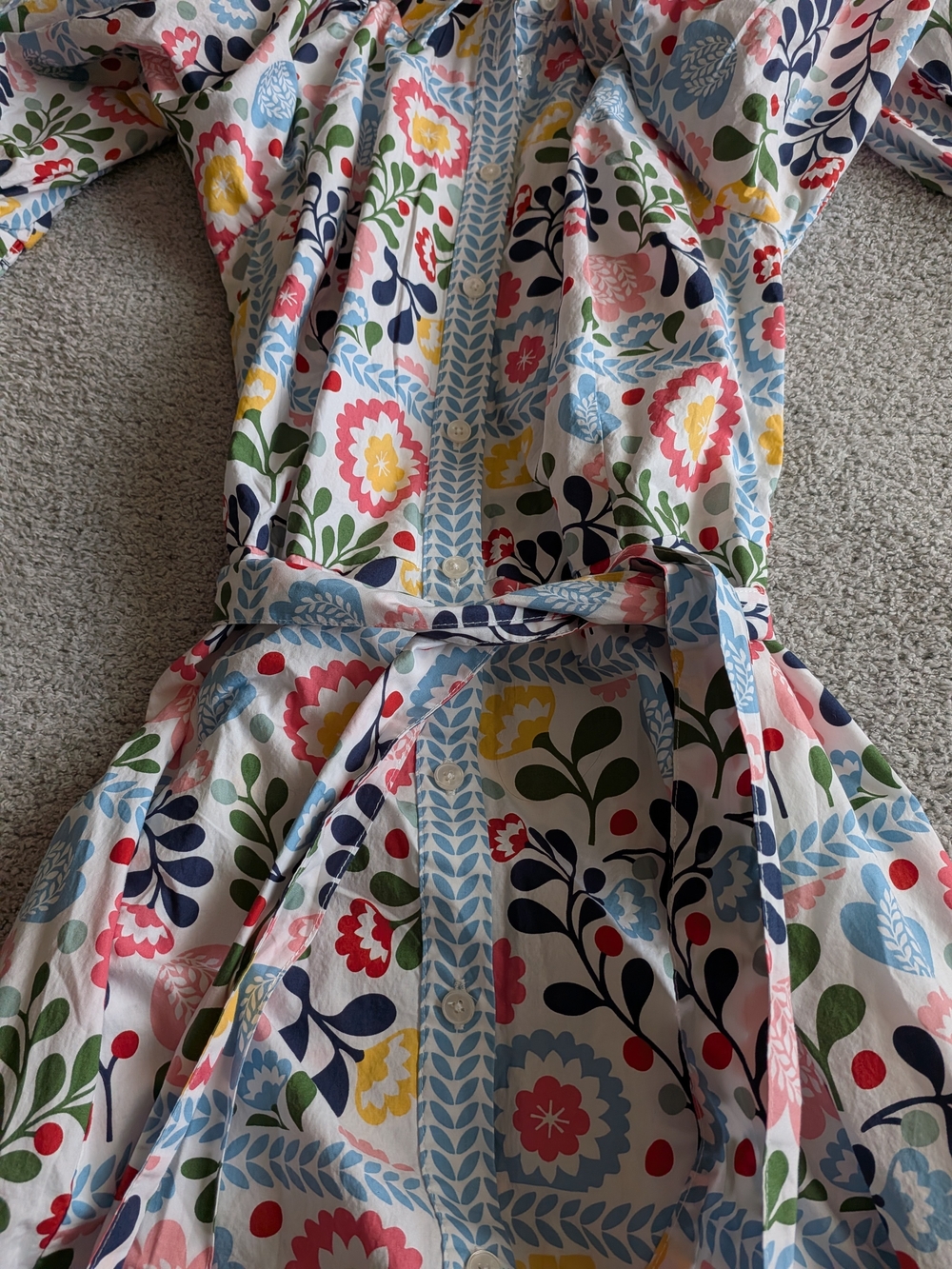 🌼B2G1🌼 Boden Clara Cotton Floral Shirtdress Size 8R NWOT - Picture 7 of 11